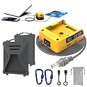 Deckit Starlink Mini Battery Adapter Kit, Compatible with DeWalt 20V MAX, Portable Off-Grid Power Supply w/Switch, Low Voltage Protection, Multi-Port, Cable &amp; Bag