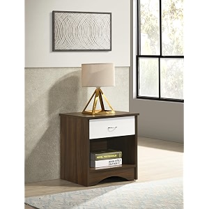 deckup plank bei engineered wood bed side table and end table walnut and white matte finish