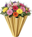 Deco Art Corp Golden Flower Vase Fluted