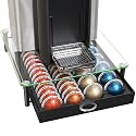 Deco Brothers DecoBrothers Crystal Tempered Glass Vertuo Pod Holder Drawer, 24 Large or 48 Small Nespresso Capsule Organizer.