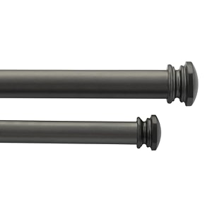deco window adjustable curtain rod for windows 44 to 120 inch pack of 1 extendable heavy duty 1 inch iron ball with finials wall mounted curtain rods warm gold