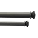 Deco Window Adjustable Curtain Rod for Windows 44 to 120 Inch (Pack of 1) Extendable Heavy Duty 1 Inch Iron Ball with Finials Wall Mounted Curtain Rods (Warm Gold)