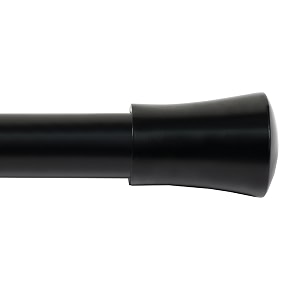 deco window 1834-4434 adjustable rustproof curtain rod for doors amp windows with brackets extendable iron metal pipe holder with inverted cone finials black19mm diameter