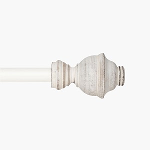 deco window 1834-4434 adjustable rustproof curtain rod for doors amp windows with brackets extendable iron metal pipe holder with cambria finials ivory19mm diameter