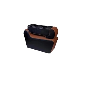 decode wooden center armrest console amp external seat for innova crysta black and tan  2 cupbottle holders no-drill design