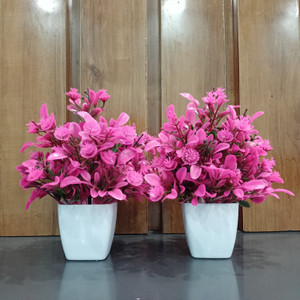 decogreen 2p mrp pink sq pot combo h office living r interior design balcony garden bonsai artificial plant  with pot