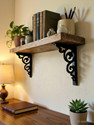 DECOLASE Wall Bracket Antique Design 6x4 inch Shelf Bracket (Steel)