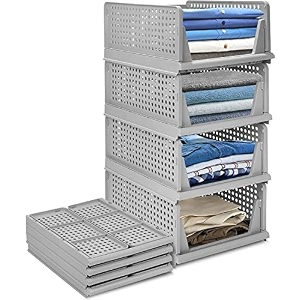 decology plastic rackskitchen cupboardcupboard rackstackable basketwardrobe for clothesmultipurpose organizercloset for bedroomliving roomlaundrybookshelf 1pcscuboard rack -transparent