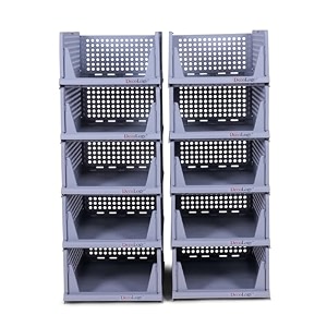 decology clothes organizers for wardrobe cupboard organizer for clothes foldable and stackable closet organizer drawer organizers for clothes multi purpose plastic shirts tops 6pc-large grey
