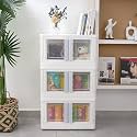 DECOLOGY Plastic Racks/Kitchen Cupboard/Cupboard Rack/Stackable Basket/Wardrobe for Clothes/Multipurpose Organizer/Closet for Bedroom/Living Room/Laundry/Bookshelf (2PCS,Cuboard Rack -(Transparent)