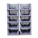 DecoLogy Clothes Organizers for Wardrobe Cupboard Organizer for Clothes Foldable and Stackable Closet Organizer Drawer Organizers for Clothes Multi Purpose Plastic Shirts Tops (6PC-Large, Grey)