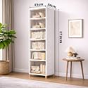 DecoLogy Plastic Racks/Kitchen Cupboard/Cupboard Rack/Stackable Basket/Wardrobe for Clothes/Multipurpose Organizer/Closet for Bedroom/Living Room/Laundry/Bookshelf (6PCS,Cuboard Rack -(Transparent)