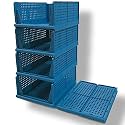 DECOLOGY Plastic Racks/Kitchen Cupboard/Cupboard Rack/Stackable Basket/Wardrobe for Clothes/Multipurpose Organizer/Closet for Bedroom/Living Room/Laundry/Bookshelf (1PCS,Cuboard Rack -(Transparent))