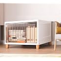 DECOLOGY Plastic Racks/Kitchen Cupboard/Cupboard Rack/Stackable Basket/Wardrobe for Clothes/Multipurpose Organizer/Closet for Bedroom/Living Room/Laundry/Bookshelf (1PCS,Cuboard Rack -(Transparent))