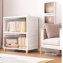 DECOLOGY Plastic Racks/Kitchen Cupboard/Cupboard Rack/Stackable Basket/Wardrobe for Clothes/Multipurpose Organizer/Closet for Bedroom/Living Room/Laundry/Bookshelf (2PCS,Cuboard Rack -(Transparent)