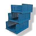 DECOLOGY Plastic Racks/Kitchen Cupboard/Cupboard Rack/Stackable Basket/Wardrobe for Clothes/Multipurpose Organizer/Closet for Bedroom/Living Room/Laundry/Bookshelf (1PCS,Cuboard Rack -(Transparent))