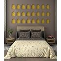 DECOMIZER Super Soft Glace Cotton King Size Double Bed AC Comforter || Blanket || Duvet for All Seasons/Weathers - Pack of 1 - Yellow Small Flower| TC - 240