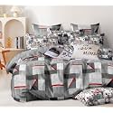 DECOMIZER Super Soft Glace Cotton King Size Double Bed Ac Comforter||Blanket||Duvet For All Seasons/Weathers-Pack Of 1-Grey Red Box, 1 Set, TC - 240