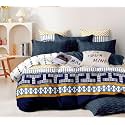 DECOMIZER XXL Microfiber Soft Cotton Super King Size Bedsheet for Double Bed, King Size 108 Inches X 108 Inches, 9 Feet, 275 X 275 cm with 2 Large Size Pillow Covers - Aqua Bush