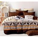 DECOMIZER XXL Microfiber Soft Cotton Super King Size Bedsheet for Double Bed, King Size 108 Inches X 108 Inches, 9 Feet, 275 X 275 cm with 2 Large Size Pillow Covers - CoffeeT