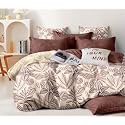 DECOMIZER XXL Microfiber Soft Cotton Super King Size Bedsheet for Double Bed, King Size 108 Inches X 108 Inches, 9 Feet, 275 X 275 cm with 2 Large Size Pillow Covers - MaroonCoconut