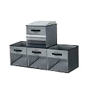 DECOMOMO Storage Bins, Cube Storage Bin with Window