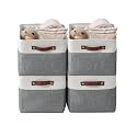 DECOMOMO Storage Bins, Large Fabric Storage Baskets for Shelves 4 Pack