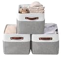 DECOMOMO Storage Bins, Large Fabric Storage Baskets for Shelves 3 Pack