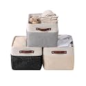 DECOMOMO Storage Bins, Large Fabric Storage Baskets for Shelves 3 Pack