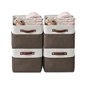DECOMOMO Storage Bins, Large Fabric Storage Baskets for Shelves 4 Pack