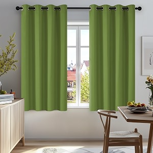 Deconovo Curtains Green Super Soft Solid Thermal