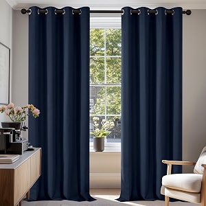 Deconovo Thermal Eyelet Blackout Curtains Bedroom 46