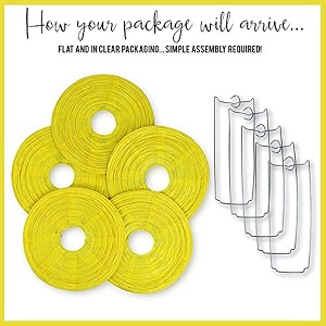 round chinese japanese paper lantern hanging paper lanterns metal frame for home lamps party event decoration outdoorindoor paper lanterns set of 5 12 inch yellow