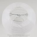 Round Chinese Japanese Paper Lantern Hanging Paper Lanterns Metal Frame for Home Lamps, Party, Event Decoration Outdoor/Indoor Paper Lanterns (Set of 5) (12 Inch, White)