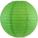 Round Chinese Japanese Paper Lantern Hanging Paper Lanterns Metal Frame for Home Lamps, Party, Event Decoration Outdoor/Indoor Paper Lanterns (Set of 5) (12 Inch, Dark Green)