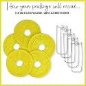 Round Chinese Japanese Paper Lantern Hanging Paper Lanterns Metal Frame for Home Lamps, Party, Event Decoration Outdoor/Indoor Paper Lanterns (Set of 5) (12 Inch, Yellow)