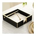 Decor de Maison Brings Leather Tissue Paper Box Cover | Leather Napkin Holder |Dispenser | Facial Tissue Box for Bathroom,Home,Car,Office,Restaurant,Room,Kitchen,Dining (Black, Opus)