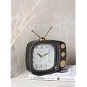 Decor de Maison Handcrafted Retro Tv Timepiece