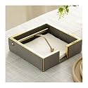 Decor de Maison Brings Leather Tissue Paper Box Cover | Leather Napkin Holder |Dispenser | Facial Tissue Box for Bathroom,Home,Car,Office,Restaurant,Room,Kitchen,Dining (Grey, Opus)