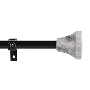 the decor mart 2834-4834 adjustable curtain rod for door amp windows with brackets set curtains hanging extendable iron metal pipe holder withmarble hex finial