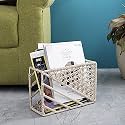 The Decor Mart Handcrafted Macrame with Metal Wire Frame File Organizer - Stylish Table Decor for Home, Bringing Organization and Boho Charm to Spaces