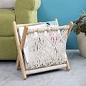 The Decor Mart Handcrafted Macrame with Wood Organizer - Table Decor and Home Decoration, Elevating Spaces with Boho Chic Style and Functionality