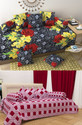 DECOR VATIKA Polycotton Abstract Diwan Set (Multicolor)