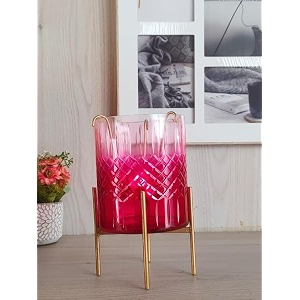elegant gold metal amp glass t-light candle holder  5 tealight holder stand for home dcor festive amp wedding decoration