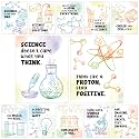 Decorably 12 Pun Chemistry Apparatus Science Posters for Classroom, 11x14in