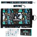 Decorably Dinosaur Kids Wallet for Boys, Trifold with Lanyard, Ages 3-8