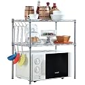 Commercial Grade Heavy-Duty 2-Tier Height Adjustable Rack | Load Capacity 50 Kg Per Shelf (2 Tier-Chrome | 60 x 30 x 60 cm)