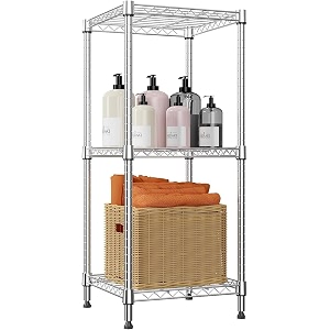 commercial grade heavy-duty 3-tier height adjustable rack 3 tier-chrome  30 x 30 x 80 cm