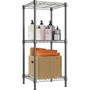 commercial grade heavy-duty 3-tier height adjustable rack 3 tier-black  30 x 30 x 80 cm