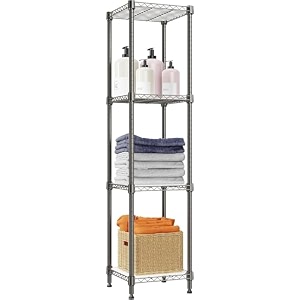 commercial grade heavy-duty 4-tier height adjustable rack 4 tier-black  30 x 30 x 120 cm